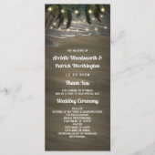 Strand Shore Palm Tree rustieke bruiloft programma Programmakaart (Voorkant)