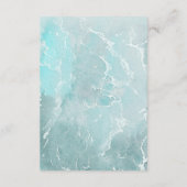 Strand Shoreline Bestemming Bruiloft Welkom Informatiekaartje (Achterkant)