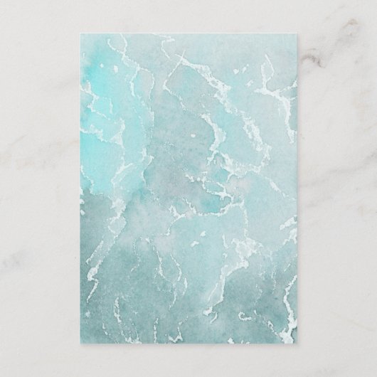 Strand Shoreline Bestemming Bruiloft Welkom Informatiekaartje (Achterkant)