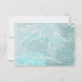 Strand Shoreline Bestemming Huwelijk QR Code RSVP Kaartje (Achterkant)