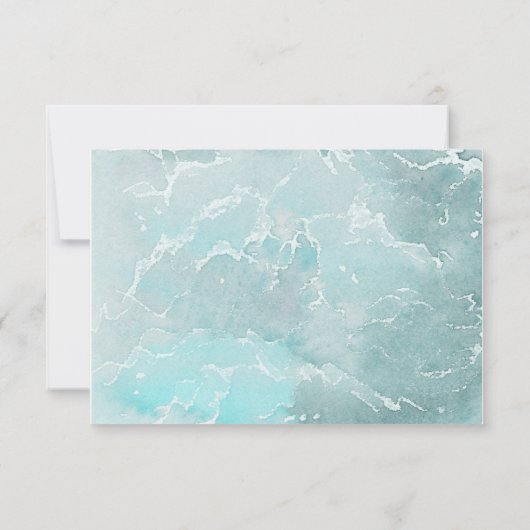 Strand Shoreline Bestemming Huwelijk QR Code RSVP Kaartje (Achterkant)