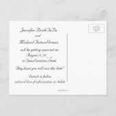 Strand Shoreline bruiloft Aankondigingskaart (Achterkant)