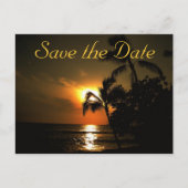 Strand Shoreline bruiloft Aankondigingskaart (Voorkant)