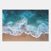 Strand Shoreline Waves Decoupage Inpakpapier Vel (Voorkant)
