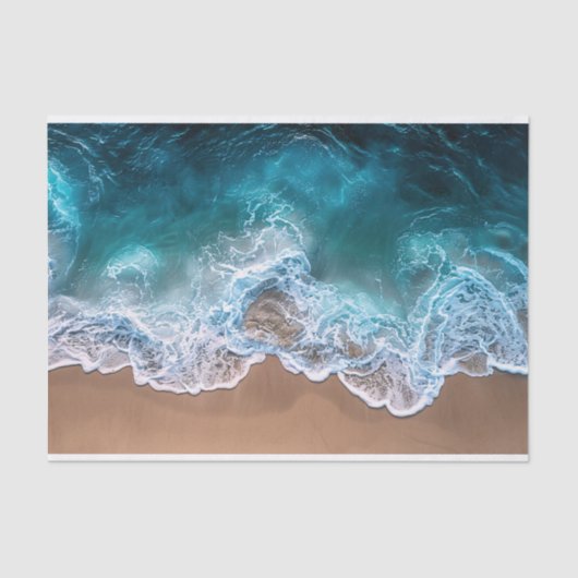 Strand Shoreline Waves Decoupage Tissuepapier (Voorkant)