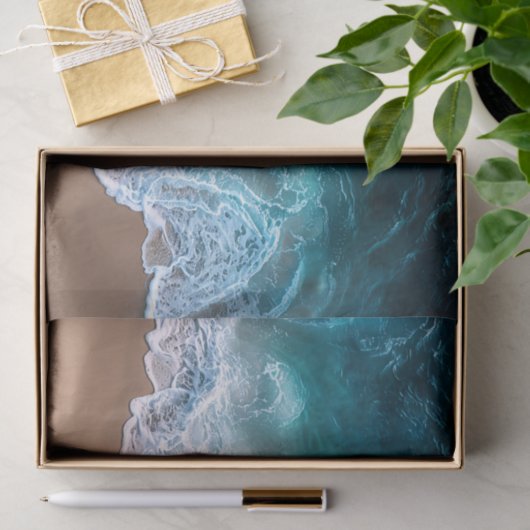 Strand Shoreline Waves Decoupage Tissuepapier (Geschenk)