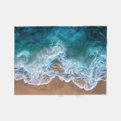 Strand Shoreline Waves Fleece Deken (Voorkant (Horizontaal))