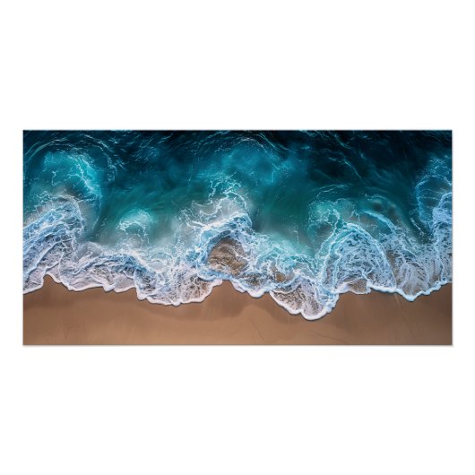 Strand Shoreline Waves Perfect Poster (Voorkant)