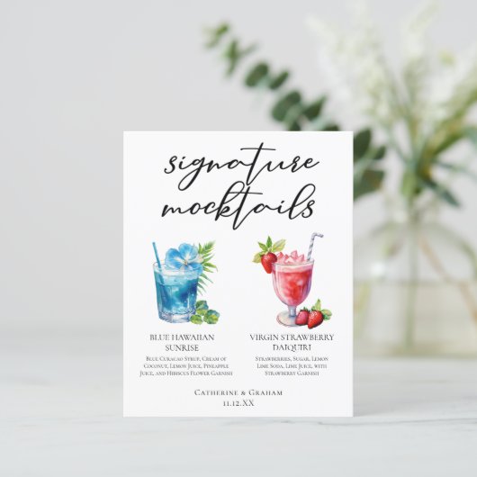 Strand Signature Mocktails Zomer Menu (Staand voorkant)