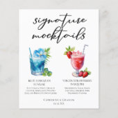 Strand Signature Mocktails Zomer Menu (Voorkant)