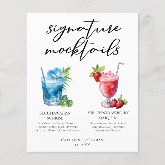 Strand Signature Mocktails Zomer Menu (Voorkant)
