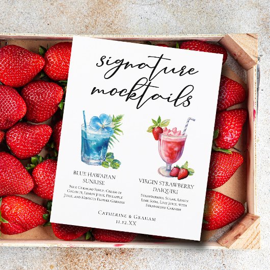 Strand Signature Mocktails Zomer Menu