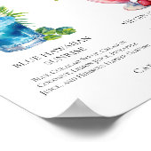 Strand Signature Mocktails Zomer Menu Poster (Hoek)