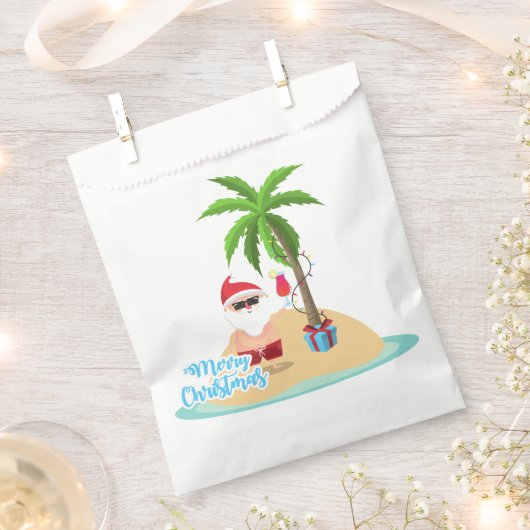 Strand Sinterklaas Vrolijk Kerstfeest Bedankzakje (Geknipt)