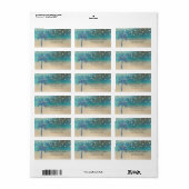 Strand slingerlichten Glitter Palm Etiket (Full Sheet)