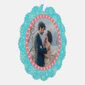 Strand Sneeuwvlokken nautische kust 2 aangepaste f Ornament Kaart (Rechts)