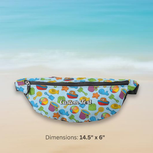 Strand Speelgoed Iconen Patroon Heuptasje