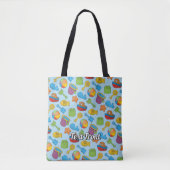 Strand Speelgoed Iconen Patroon Tote Bag (Voorkant)
