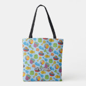 Strand Speelgoed Iconen Patroon Tote Bag (Achterkant)