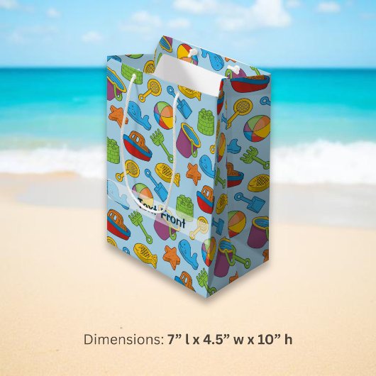 Strand Speelgoed Pictogrammen Medium Cadeauzakje