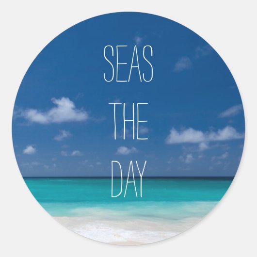 Strand Spelen van Woorden Ronde Sticker (Voorkant)