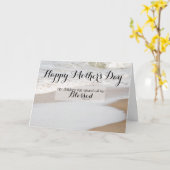 Strand - Spreuken 31:28 Bijbelverzen Moederdag Kaart (Gele Bloem)