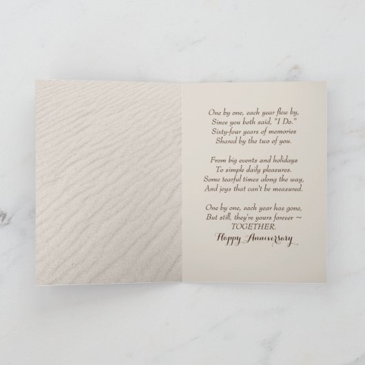 strand Starfish 64e Jubileum Kaart (Binnen)