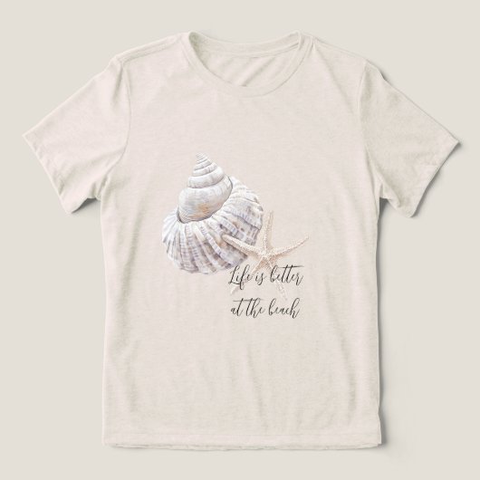 Strand Starfish gepersonaliseerd beter op het stra Tri-Blend Shirt (Design voorkant)
