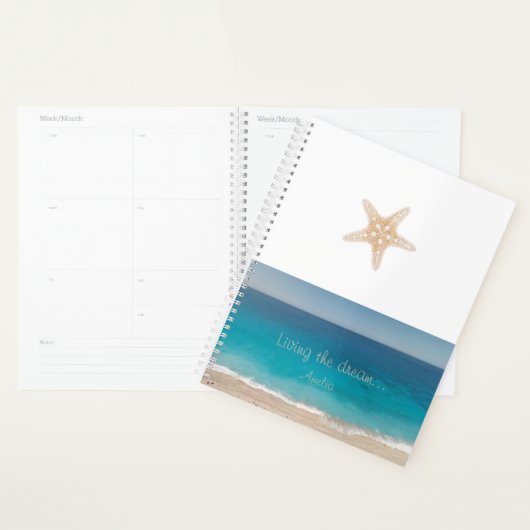 Strand Starfish Living The Dream Custom Name Planner (Display)