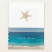 Strand Starfish Living The Dream Custom Name Planner (Voorkant)