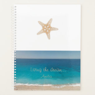 Strand Starfish Living The Dream Custom Name Planner