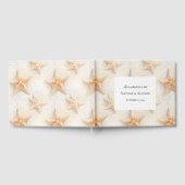 Strand Starfish Ocean Cream Peach Wedding Gastenboek (Volledig)