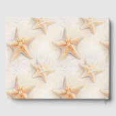 Strand Starfish Ocean Cream Peach Wedding Gastenboek (Achterkant)