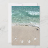 Strand Starfish Ocean Waves Destination Wedding Kaart (Achterkant)