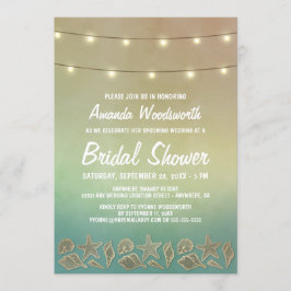 Strand Starfish Seashell bruids douche uitnodiging