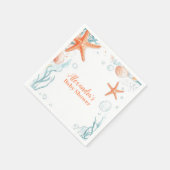 strand Starfish & Seashells Elegant Baby shower Servet (Hoek)