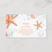 Strand Starfish & Seashells Elegante Boeken voor B Informatiekaartje (Voorkant)