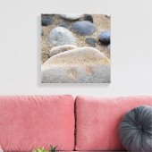 Strand steentjes verpakt canvas print (Insitu (Woonkamer))