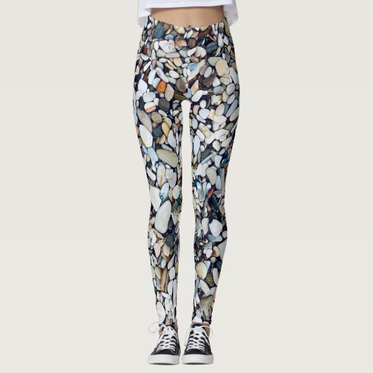 Strand stenen kiezels leggings (Voorkant)
