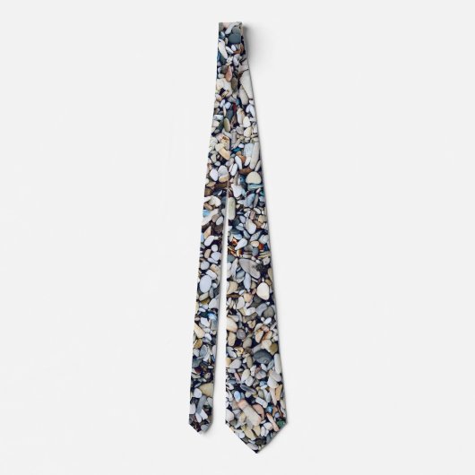 Strand stenen kiezels stropdas (Achterkant)