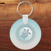 Strand stijl Schildpad en Mandala Maritiem Sleutelhanger (Voorkant)
