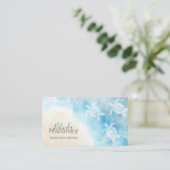 Strand Stijl Witte Schildpadden Scan QR Code Visitekaartje (Staand voorkant)