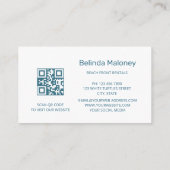 Strand Stijl Witte Schildpadden Scan QR Code Visitekaartje (Achterkant)