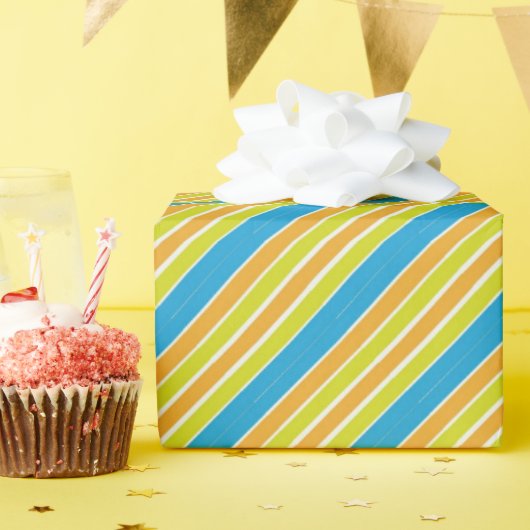 Strand Strepen Cadeaupapier (Verjaardagsfeest)