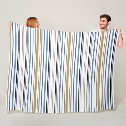 Strand Strepen Worpdeken Kust Comfort Fleece Deken (In situ)