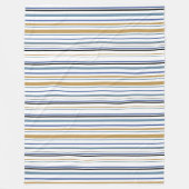 Strand Strepen Worpdeken Kust Comfort Fleece Deken (Voorkant)