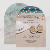 Strand String Lights Bachelorette Party Kaart (Voorkant / Achterkant)