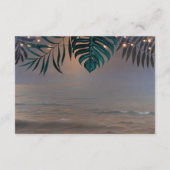 Strand String Lights Bruiloft Informatie Gast Kaar Informatiekaartje (Achterkant)