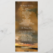 Strand String Lights Palms Trouwprogramma's Programmakaart (Achterkant)