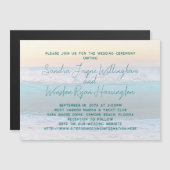 Strand Sunrise Magnetische bruiloft uitnodiging Ka (Voorkant / Achterkant)